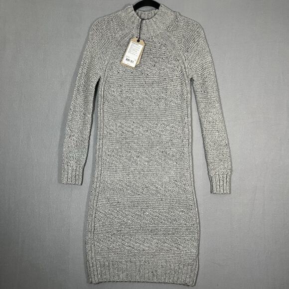 NWT prAna Gray Nemma Sweater Dress Size XS Organic Cotton Long Sleeve - Picture 3 of 12